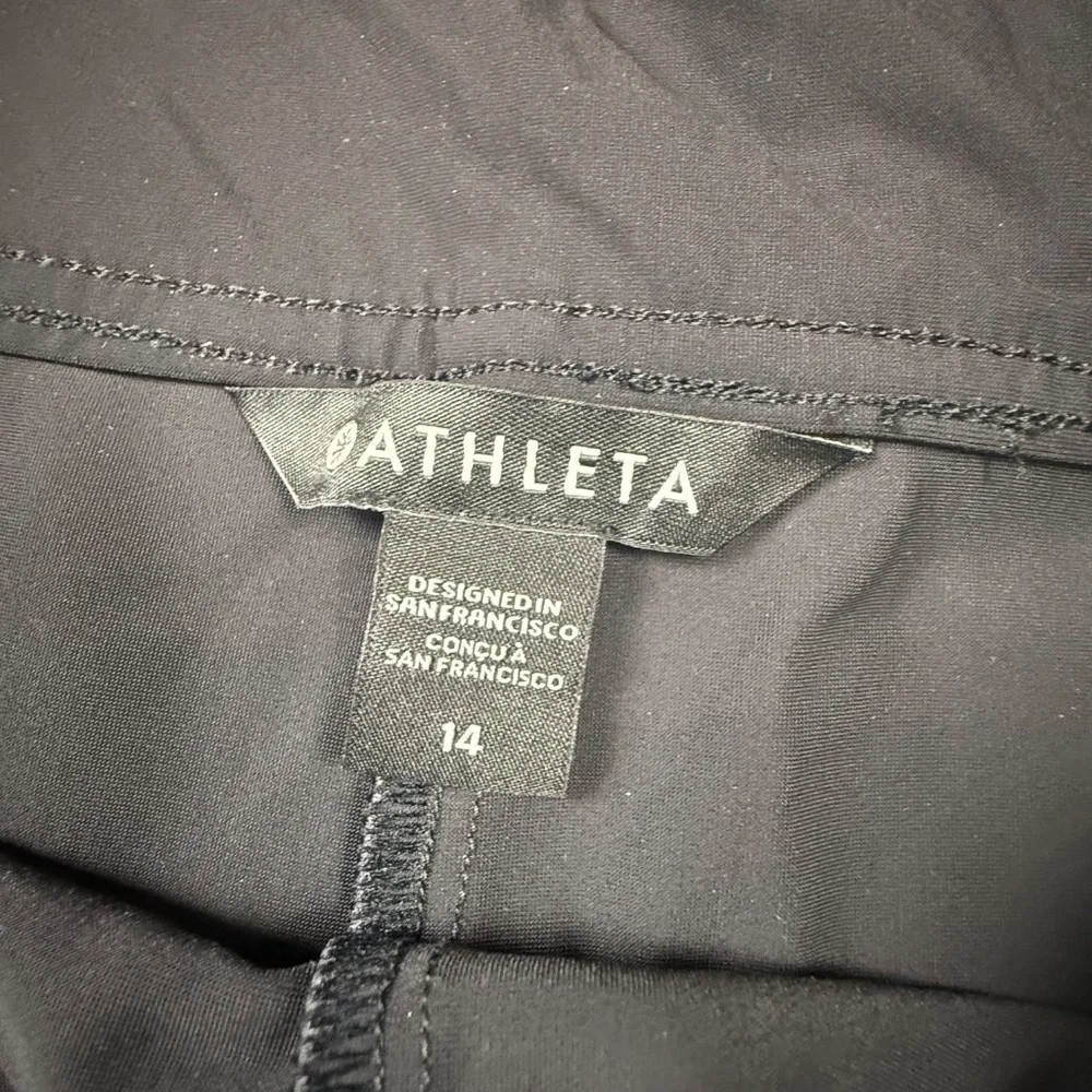 Athleta Stellar Wide Leg Women's Crop Pants, Black, Size 14, Lifestyle, Athletic - Picture 4 of 13